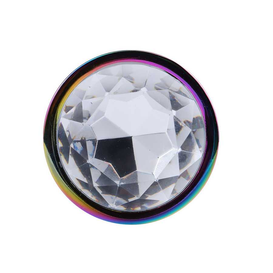 Tanio Korek analny Rainbow z kryształowym diamentem - biżuteria dl… sklep