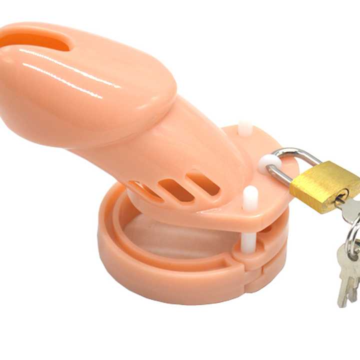 Tanie SMMQ plastikowa klatka Chastity dla mężczyzn Cock Rings z 5 … sklep internetowy