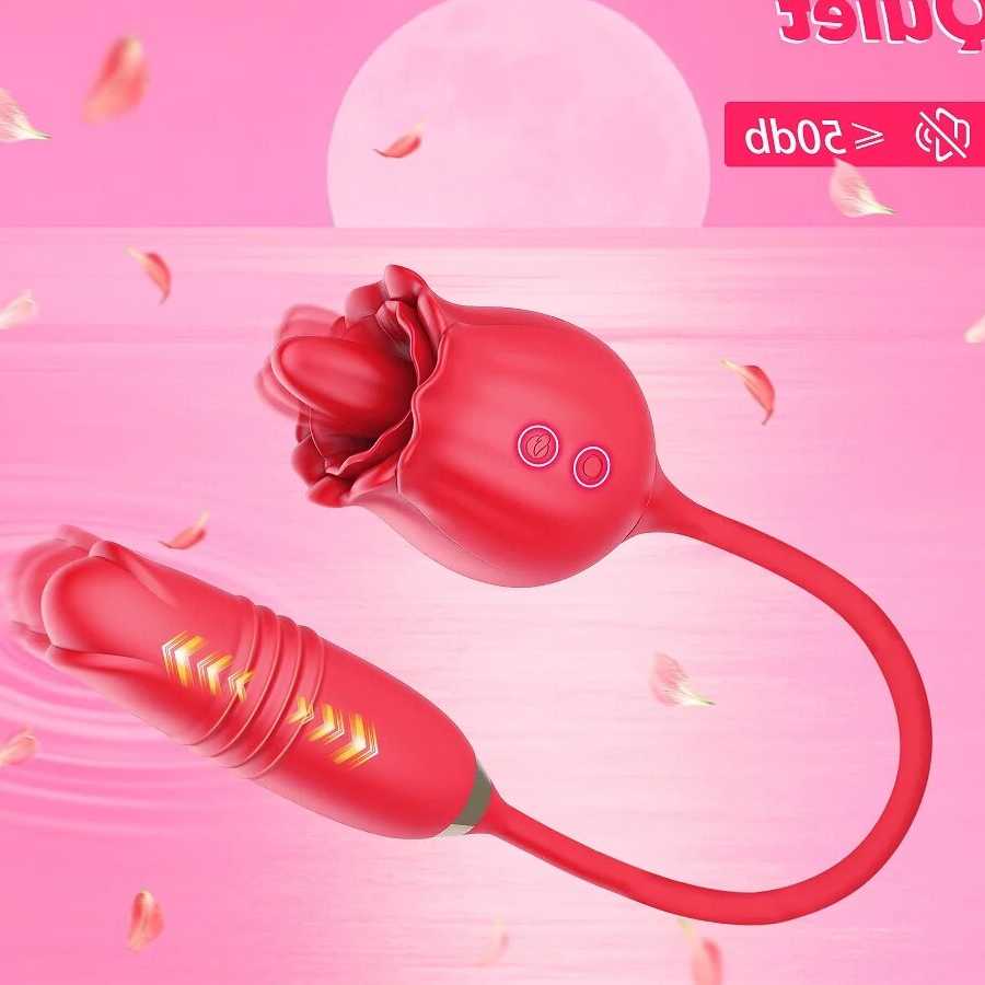Tanie Potężny Dildo Rose z wbijającym wibratorem, stymulatorem łec… sklep internetowy