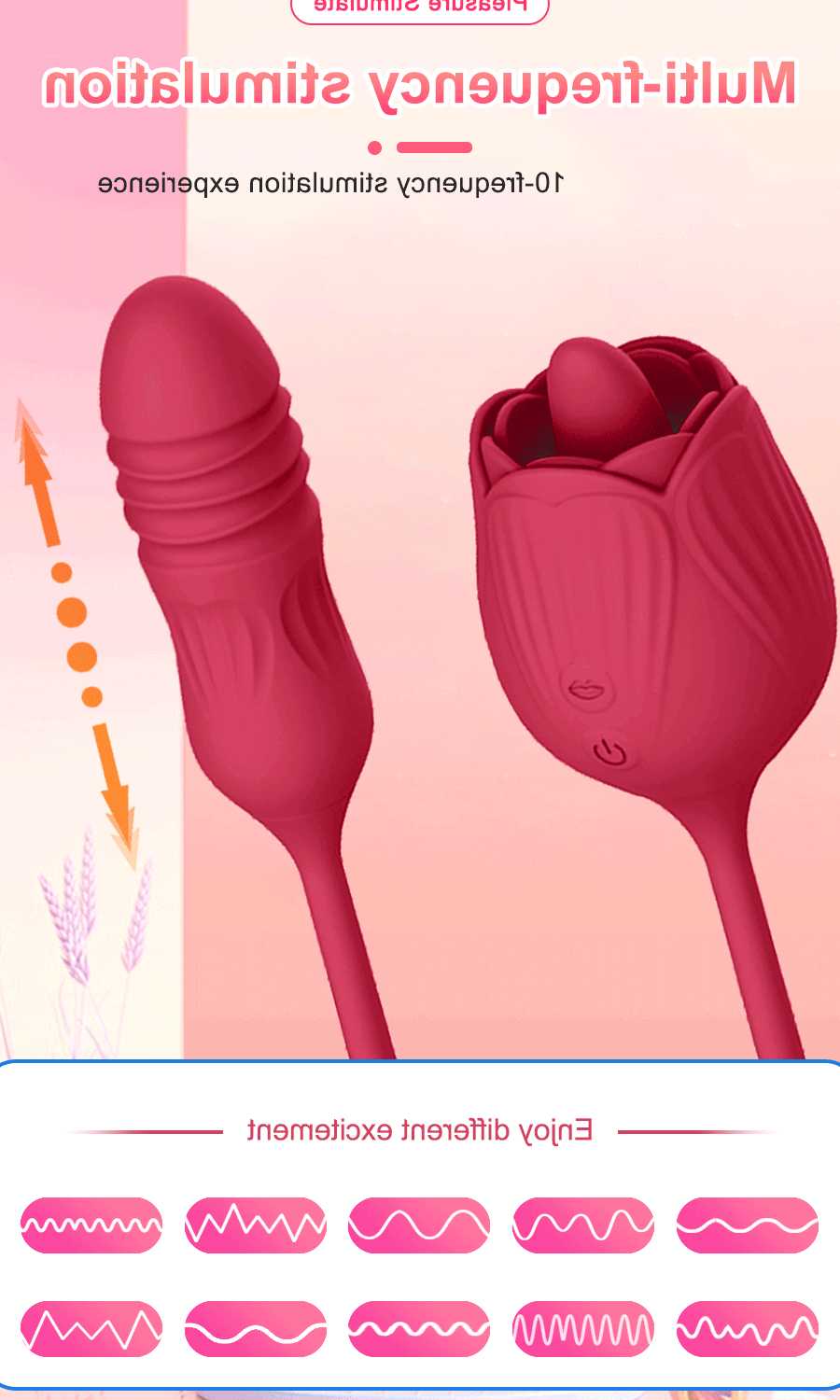 Opinie Różowe Dildo z wbijającym wibratorem i stymulatorem łechtacz… sklep online