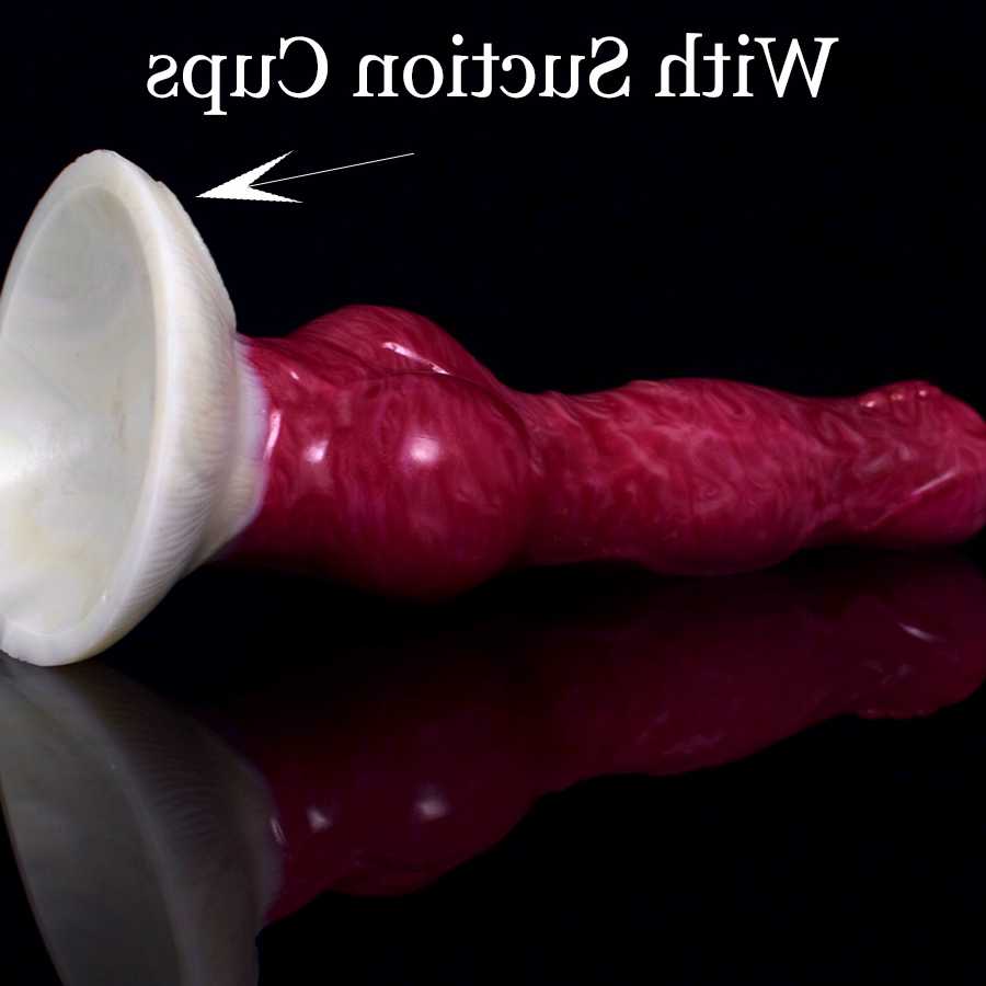 Tanio Big Knot Dog Dildo z przyssawką - elastyczny korek analny - … sklep