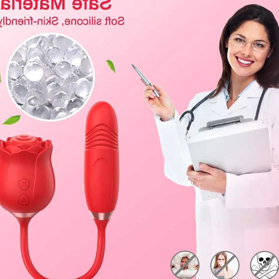 Tanie Potężny Dildo Rose z wbijającym wibratorem, stymulatorem łec… sklep internetowy