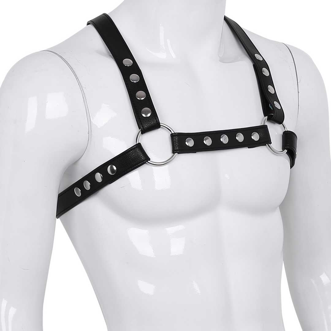 Opinie Mężczyźni Bdsm Sex Toy Faux Leather Body Chest Half Harness … sklep online