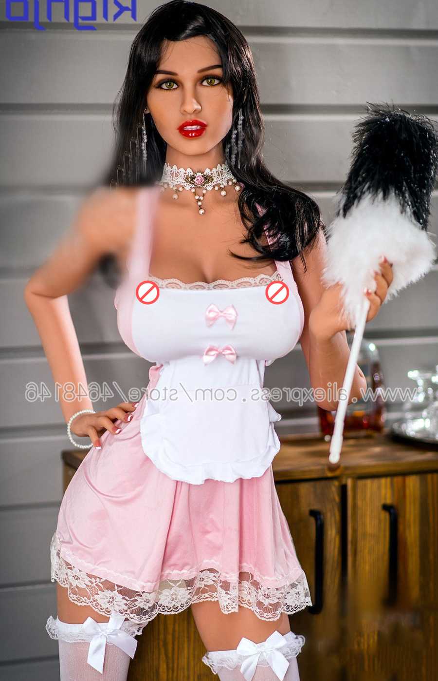 Tanie Realistyczna lalka seksualna Klghjo z silikonu 168cm z dużym…