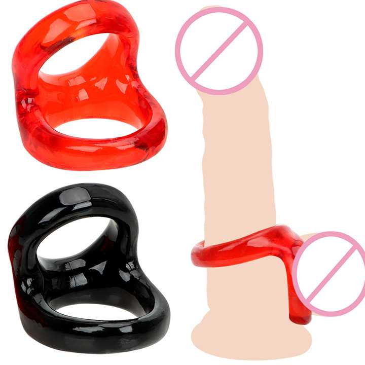Tanie Pierścień podkowy męski z wibracjami i blokadą penisa - Sex … sklep