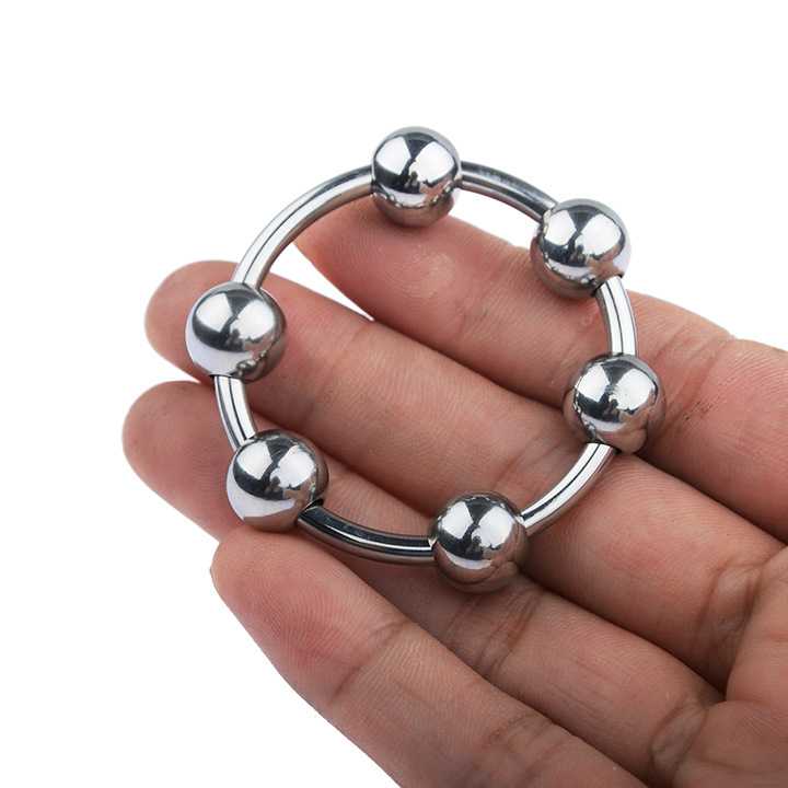Tanie Metalowy pierścień penisa z obudową moszny - Sex zabawka dla…