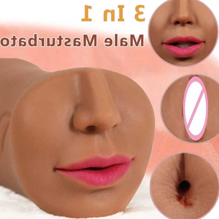 Tanie Realistyczny Masturbator 3D z Vaginą i Ustami - Silikonowe S…