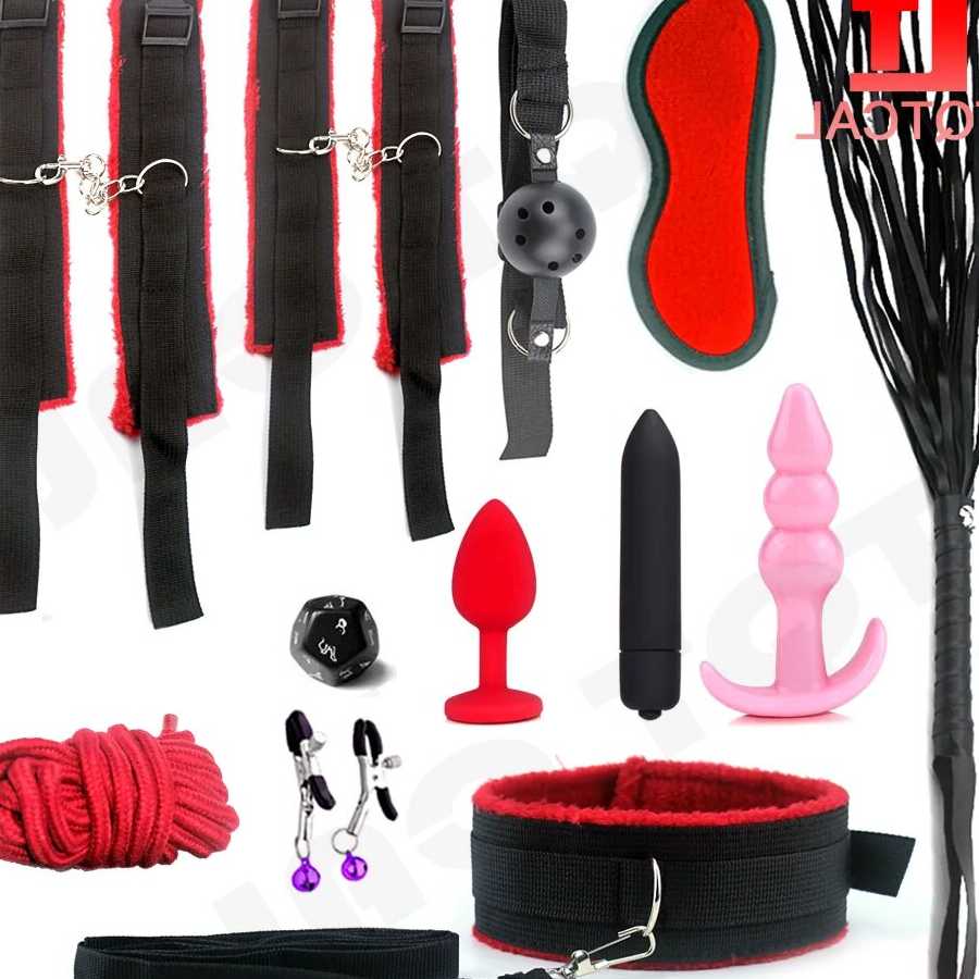 Tanie Zestaw BDSM akcesoriów erotycznych dla dorosłych - kajdanki,… sklep