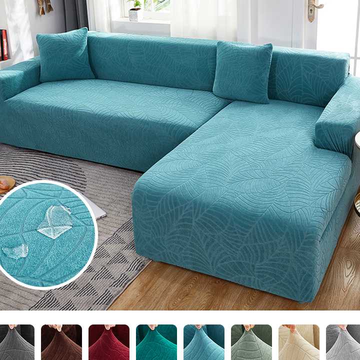 Tanie Wodoodporna narzuta na sofę z żakardowymi stałymi wersjami d…