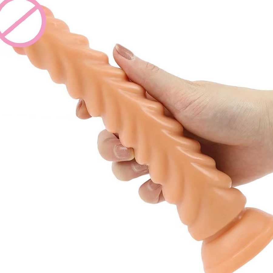 Tanie Duża wtyczka analna z mocną ssawką - narzędzie do masturbacj…