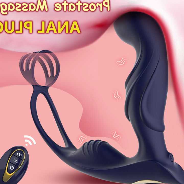Tanie Męski wibrator z korkiem analnym i masażerem prostaty - opóź…