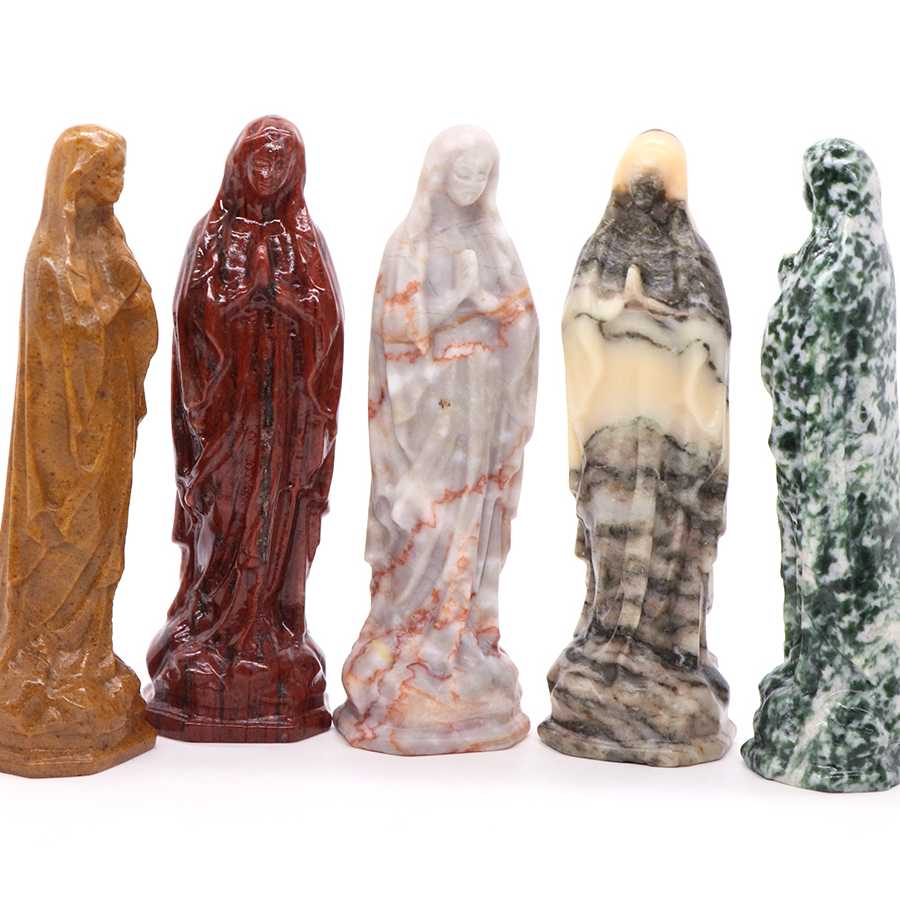 Tanie Handmade Virgin Mary modlitwa statua uzdrawiający kryształ k…