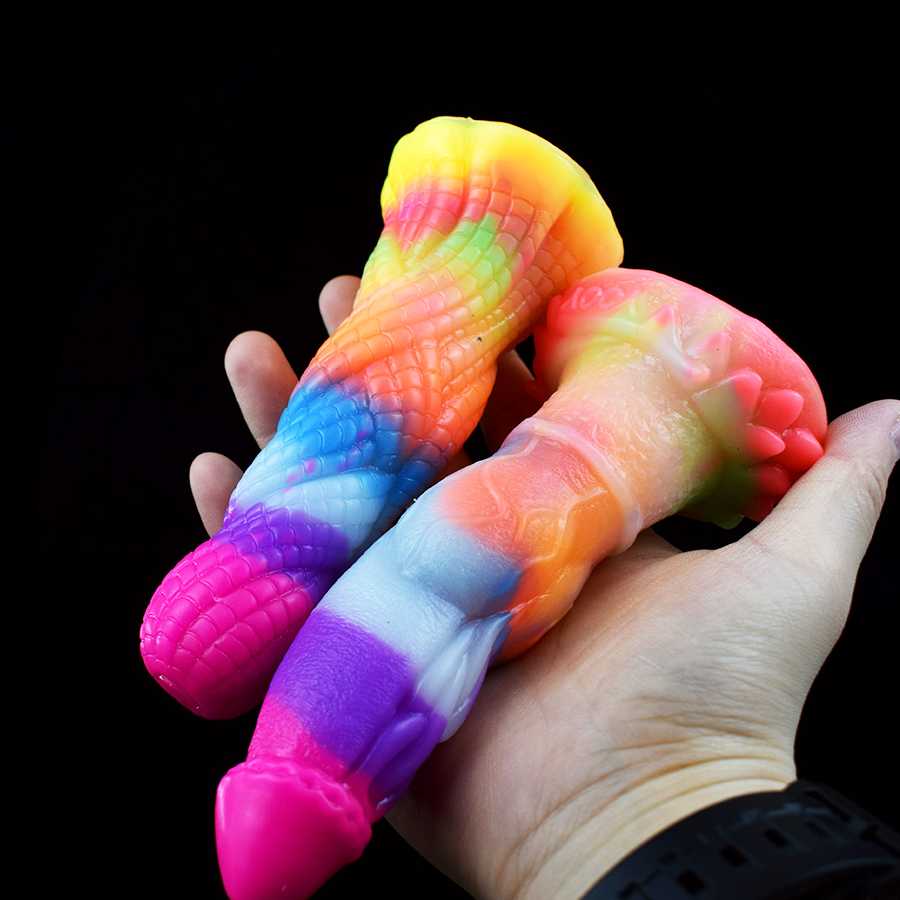 Tanie NUUN Luminous T-Rex Dildo - silikonowa seks-zabawka dla kobi…