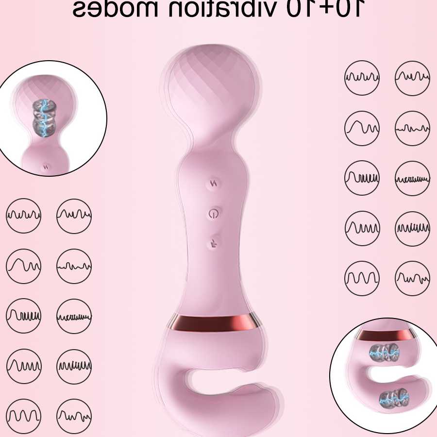 Tanie Potężna Różdżka AV 2w1 z USB i 20 trybami masażu dla kobiet…