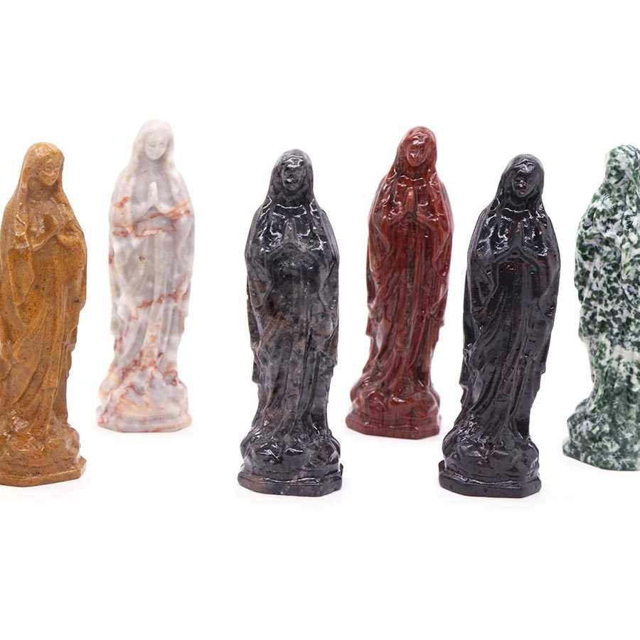 Tanie Handmade Virgin Mary modlitwa statua uzdrawiający kryształ k…