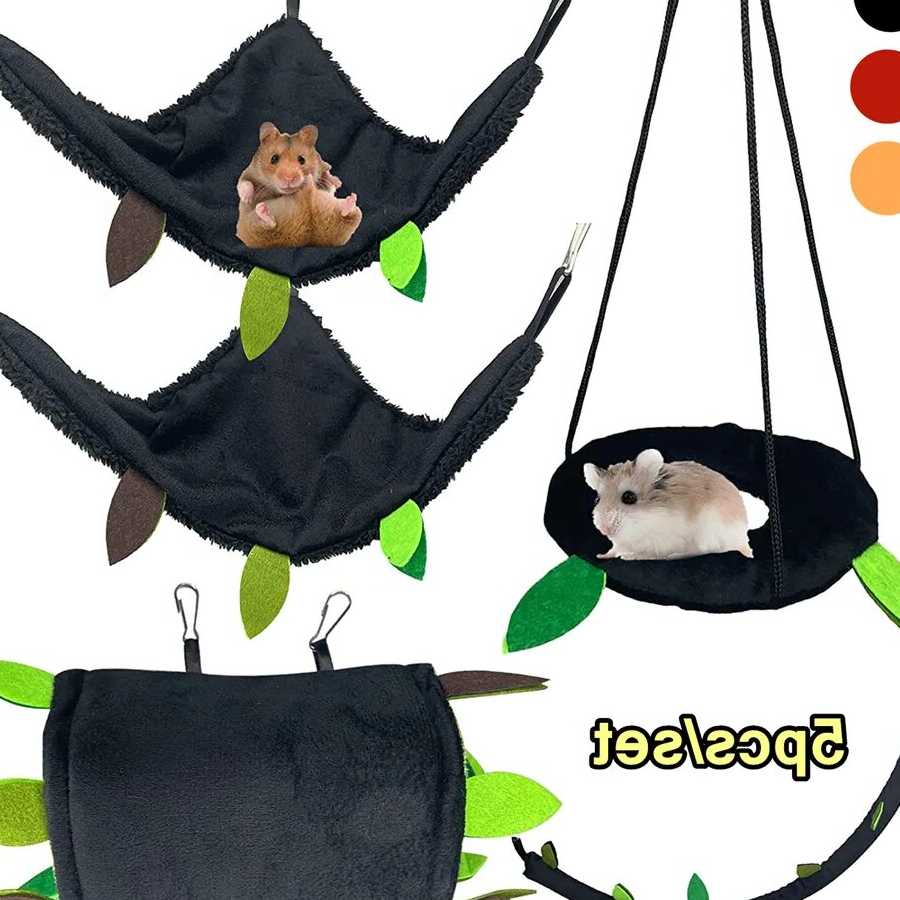 Tanie Hamak Nest Swing z tunelami dla małych zwierząt: 5 sztuk - c…
